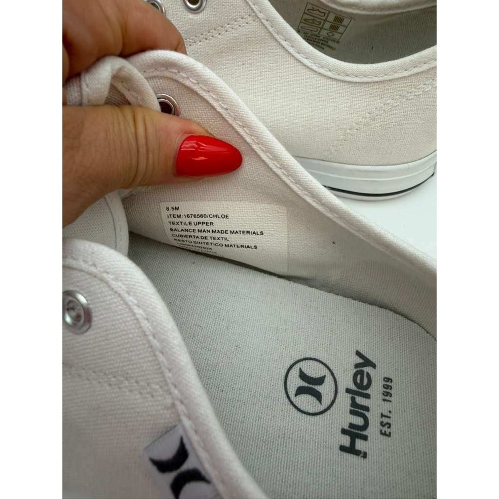 Hurley Women's Chloe Sneakers - White Canvas - Size 8.5 - Picture 7 of 7